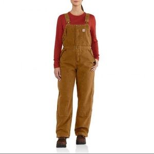 Duck Wildwood quilt lined brown Carhartt overalls